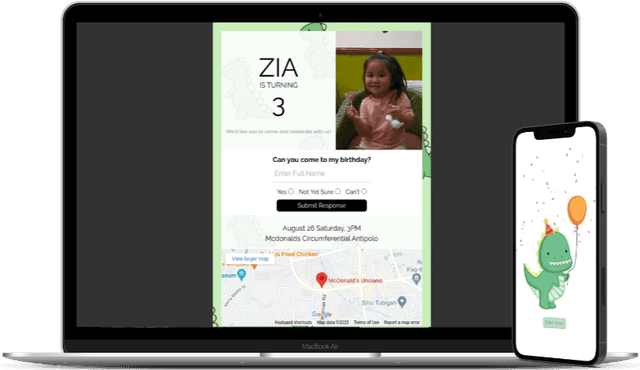 Zia Turns 3 RSVP